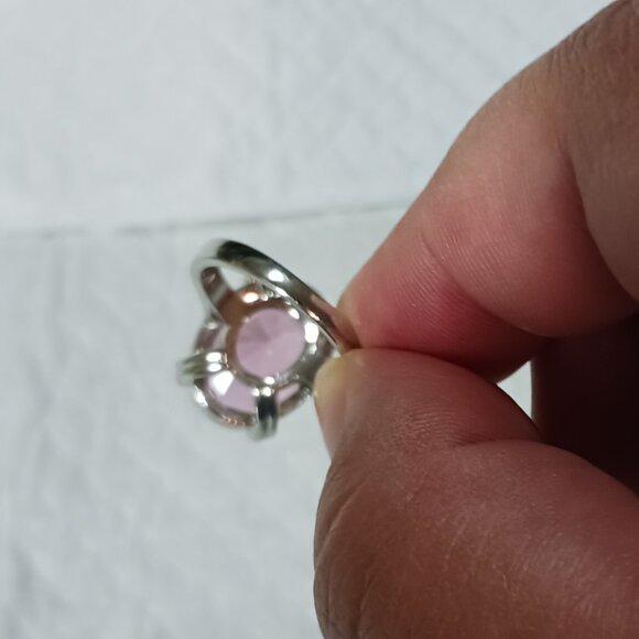 NWOT Large Pink Sapphire Statement Cocktail Ring Size 10.75 - Picture 9 of 15